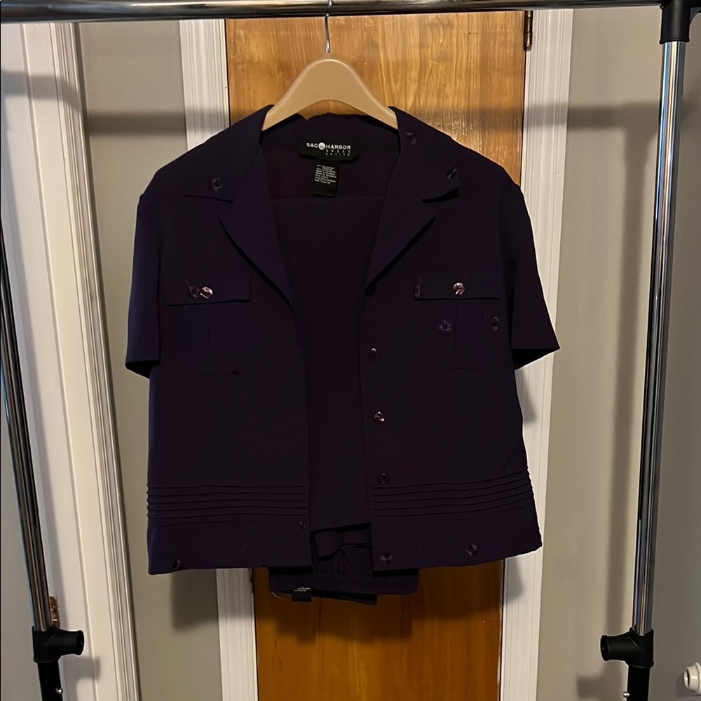 Sag Harbor Purple Pantsuit Chic Ensemble